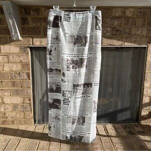 Princess Polly Newspaper Print Skirt Size 6